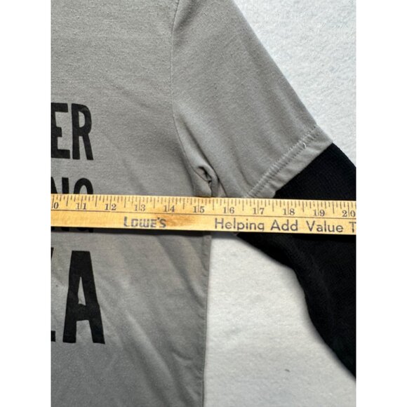 Highland Outfitters Boys Gray & Black Long Sleeve Graphic Tee Size 10/12 - Picture 4 of 6